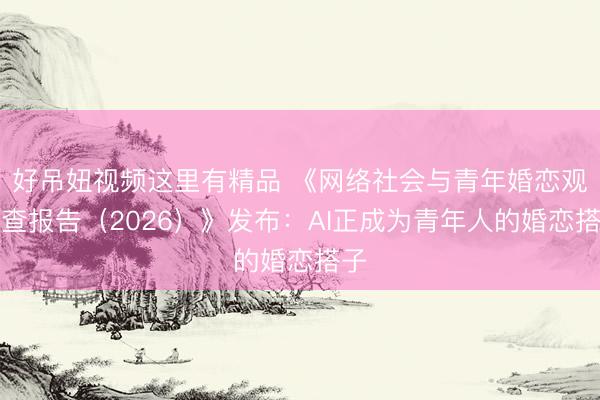好吊妞视频这里有精品 《网络社会与青年婚恋观调查报告（2026）》发布：AI正成为青年人的婚恋搭子