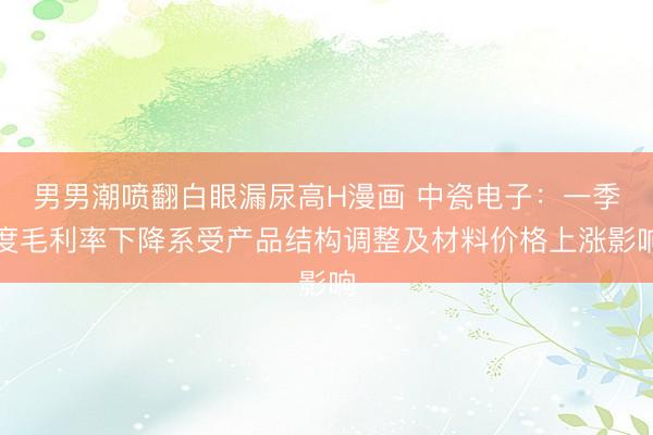 男男潮喷翻白眼漏尿高H漫画 中瓷电子：一季度毛利率下降系受产品结构调整及材料价格上涨影响