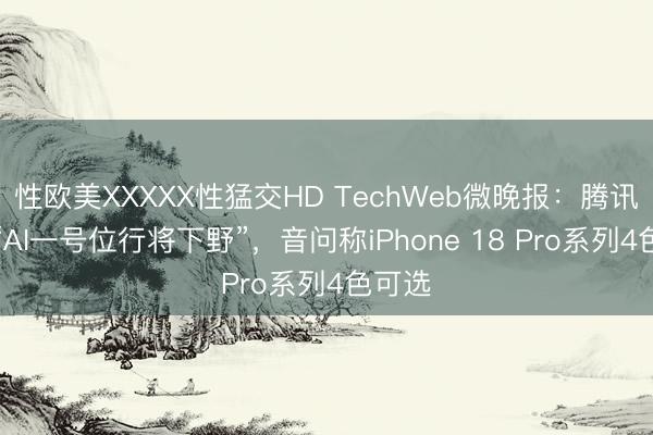 性欧美XXXXX性猛交HD TechWeb微晚报：腾讯辟谣“AI一号位行将下野”，音问称iPhone 18 Pro系列4色可选
